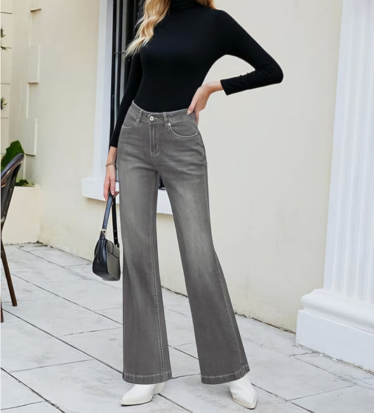 Wide leg Jeans (Grey Faded Denim)