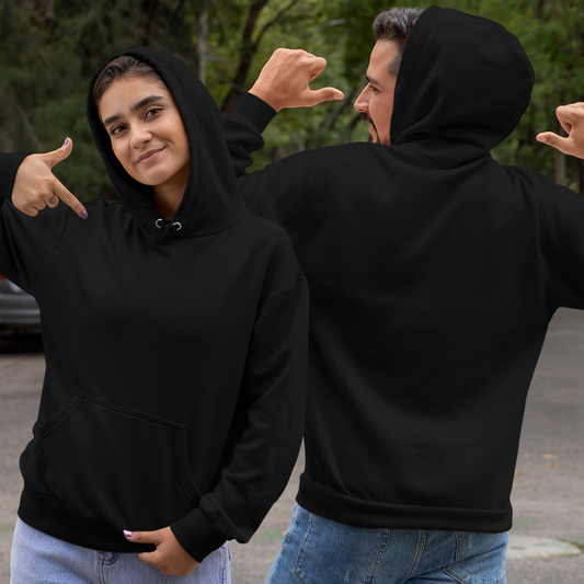 Plain Hoodie - Stealth Black(Unisex)