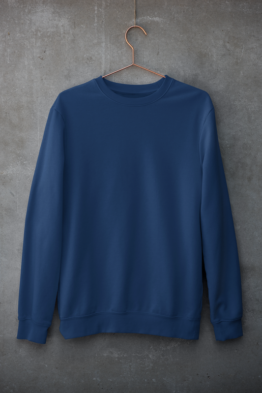 Fleece Sweatshirt - Plain (Navy blue)