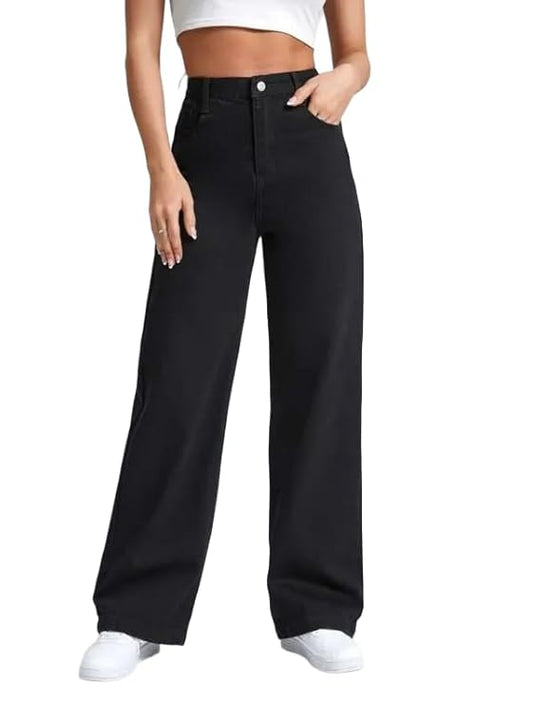 Wide leg Jeans (Black)